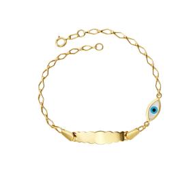 Παιδική Ταυτότητα Χρυσός Κ9 με Ματάκι SKU-85853