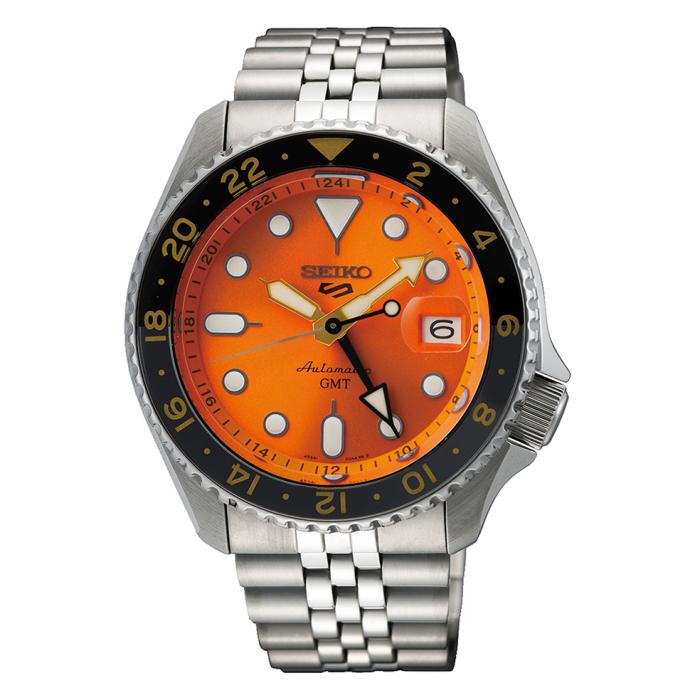 Ανδρικό Ρολόι SEIKO 5 Αυτόματο Sports 'Mikan Orange' GMT SKX Re-Interpretation SKU-85147