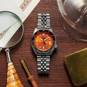 Ανδρικό Ρολόι SEIKO 5 Αυτόματο Sports 'Mikan Orange' GMT SKX Re-Interpretation SKU-85147