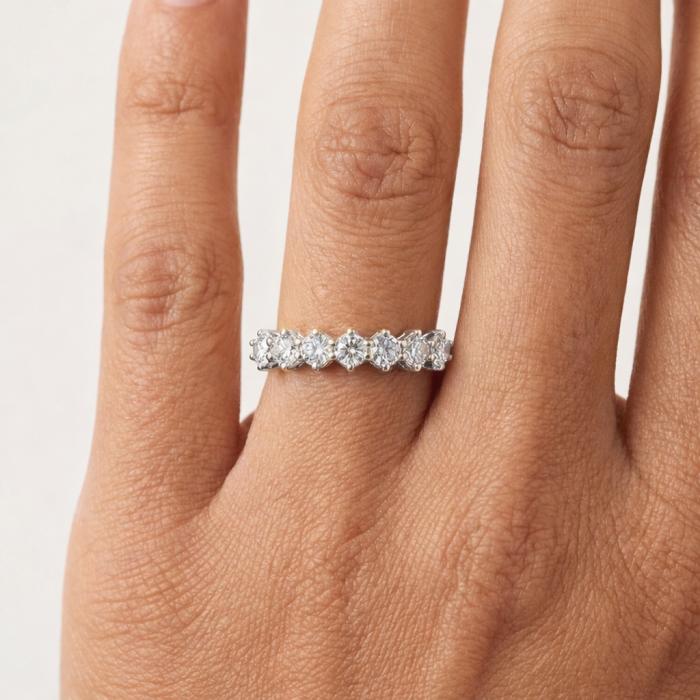 Δαχτυλίδι Σειρέ με Λευκά Ζιργκόν  Λευκόχρυσος Κ9 SKU-85378