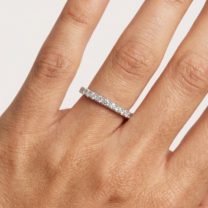 Σειρέ Μισόβερο με Διαμάντια σε Λευκόχρυσο K18 SKU-85585