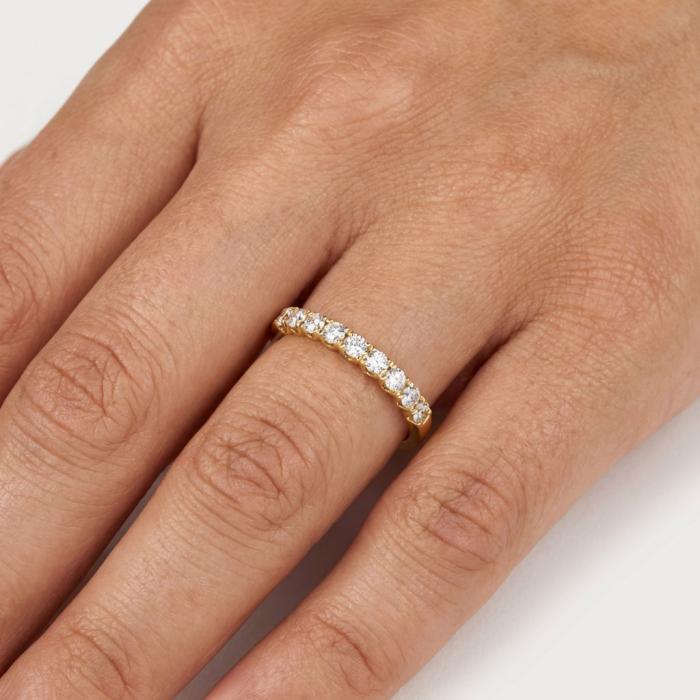 Σειρέ Μισόβερο με Διαμάντια σε Κίτρινο Χρυσό K18 SKU-85643