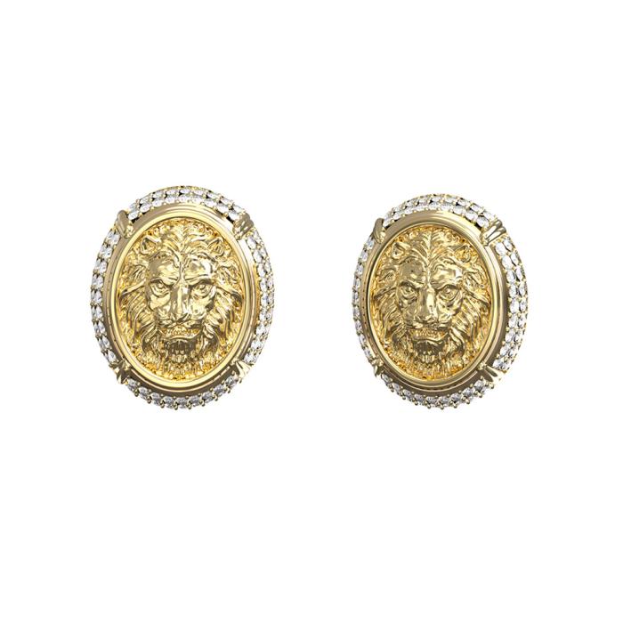 Γυναικεία Σκουλαρίκια GUESS Lioness Queen με Ζιργκόν SKU-85212