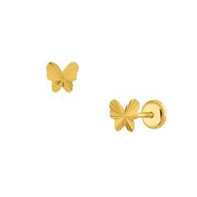 Σκουλαρίκια Πεταλούδα Χρυσός K9 SKU-85640