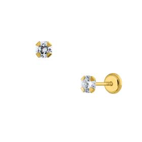 Σκουλαρίκια με Ζιργκόν Χρυσός Κ9 SKU-85651