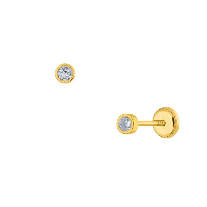 Σκουλαρίκια με Ζιργκόν Χρυσός Κ9