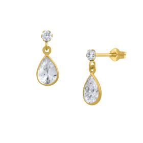 Σκουλαρίκια με Ζιργκόν Χρυσός Κ9 SKU-85670