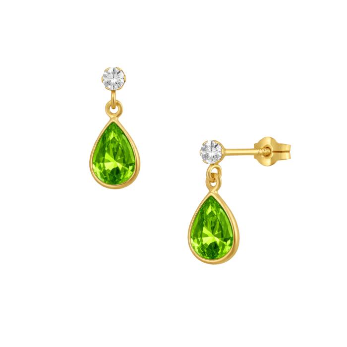 Σκουλαρίκια με Ζιργκόν Χρυσός Κ9