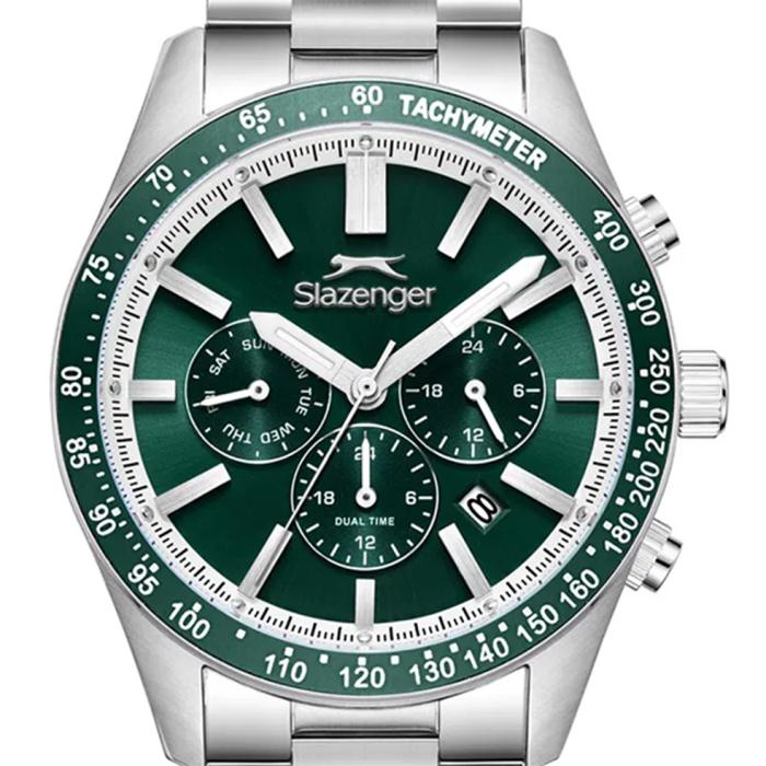 Ανδρικό Ρολόι SLAZENGER με Πράσινο Καντράν SKU-85944