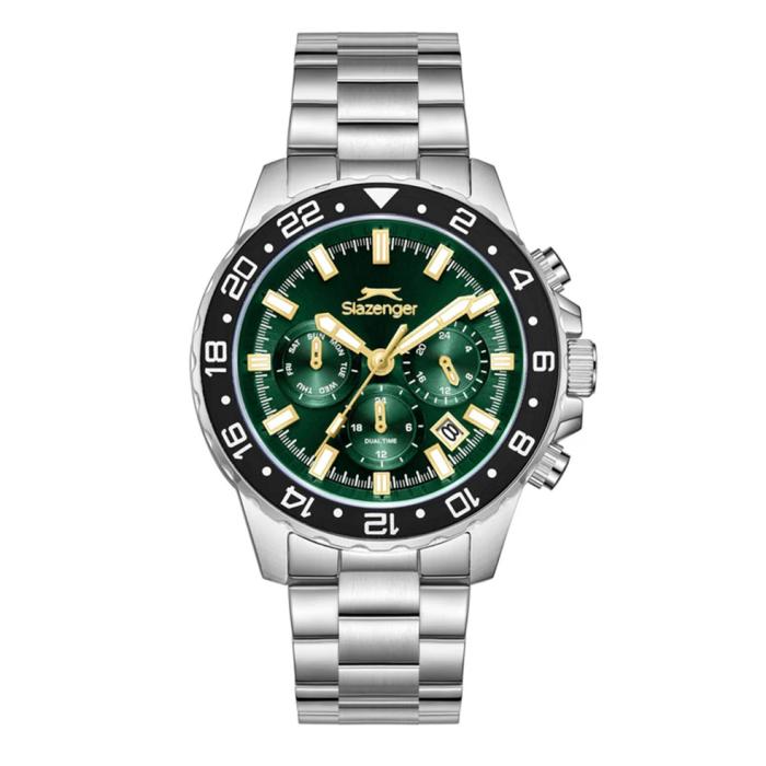 Ανδρικό Ρολόι SLAZENGER με Πράσινο Καντράν SKU-85941