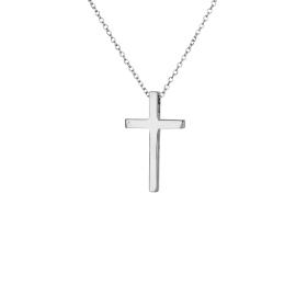 Γυναικείος Σταυρός Λευκόχρυσος Κ9 SKU-85738