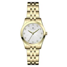 Γυναικείο Ρολόι FERRO με Χρυσό Μπρασελέ SKU-85057