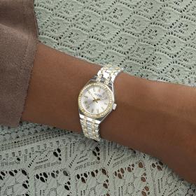 Γυναικείο Ρολόι GUESS Pixie με Δίχρωμο Μπρασελέ SKU-85140