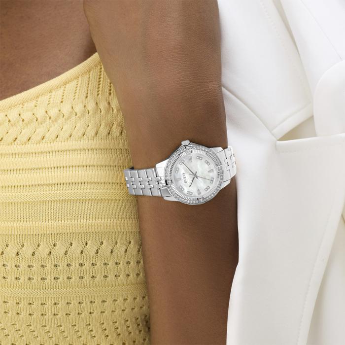 Γυναικείο Ρολόι GUESS Colette με Ασημί Μπρασελέ SKU-85143