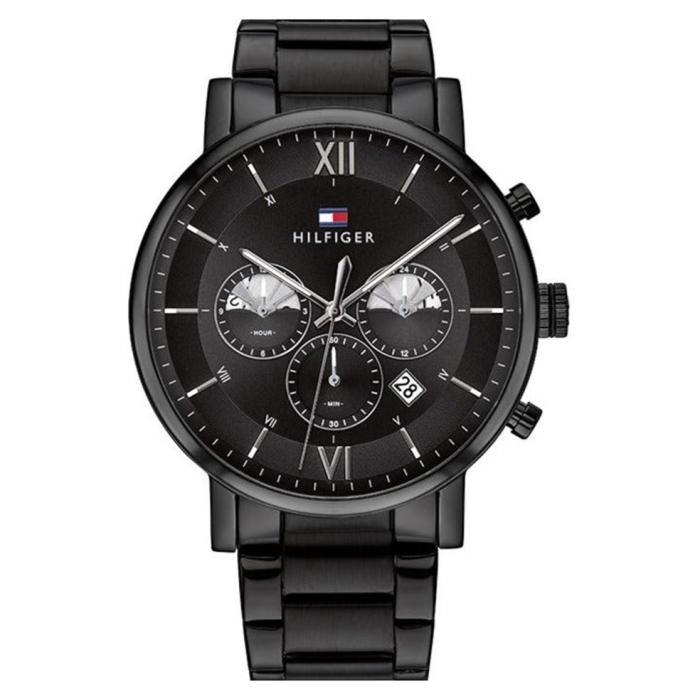 Ανδρικό Ρολόι TOMMY HILFIGER Evan με Μαύρο Καντράν SKU-86749