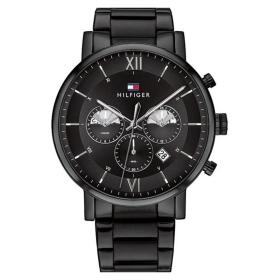 Ανδρικό Ρολόι TOMMY HILFIGER Evan με Μαύρο Καντράν SKU-86749