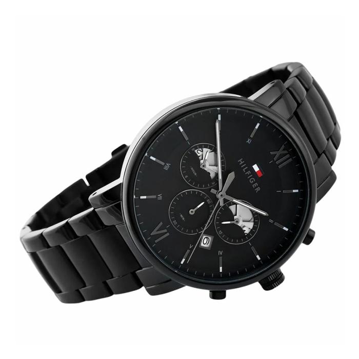 Ανδρικό Ρολόι TOMMY HILFIGER Evan με Μαύρο Καντράν SKU-86749