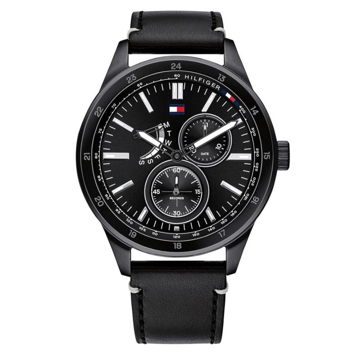 Ανδρικό Ρολόι TOMMY HILFIGER Austin με Μαύρο Καντράν SKU-86750
