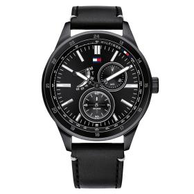 Ανδρικό Ρολόι TOMMY HILFIGER Austin με Μαύρο Καντράν SKU-86750