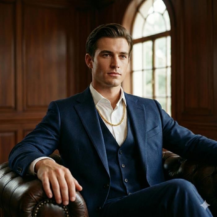 Ανδρική Αλυσίδα Λαιμού από Κίτρινο Χρυσό K14 SKU-86272