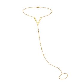 Γυναικείο Βραχιόλι Δαχτυλίδι από Κίτρινο Χρυσό Κ14 SKU-86276