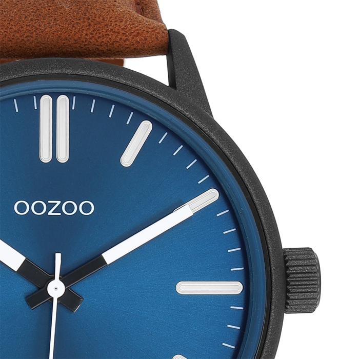 Ανδρικό Ρολόι OOZOO Timepieces με Καφέ Δερμάτινο Λουράκι SKU-86909