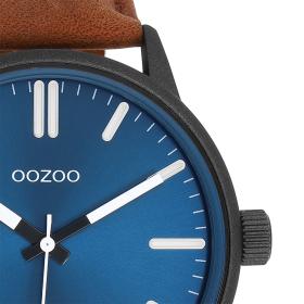 Ανδρικό Ρολόι OOZOO Timepieces με Καφέ Δερμάτινο Λουράκι SKU-86909