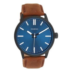 Ανδρικό Ρολόι OOZOO Timepieces με Καφέ Δερμάτινο Λουράκι SKU-86909