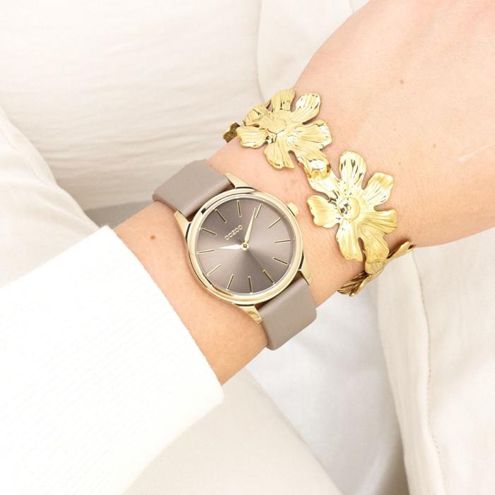 Γυναικείο Ρολόι OOZOO Timepieces με Καφέ Καντράν SKU-86911