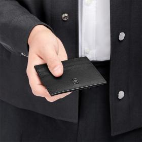 Δερμάτινη Καρτοθήκη BOSS Double B Saffiano Black Μαύρο SKU-86153