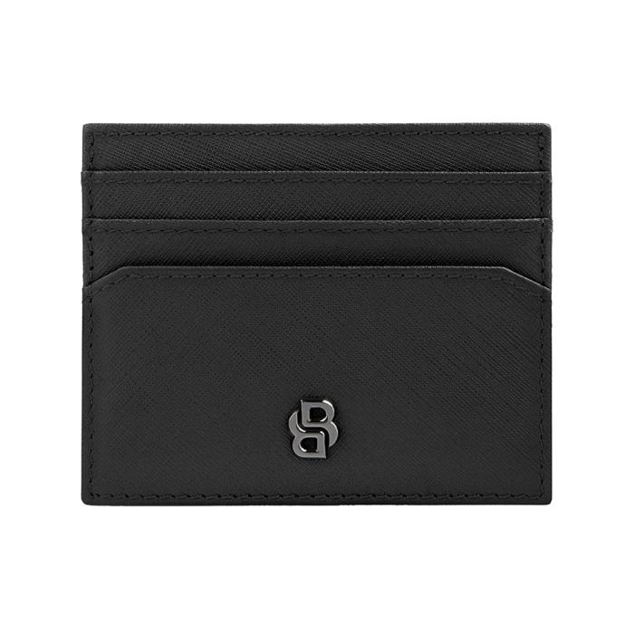 Δερμάτινη Καρτοθήκη BOSS Double B Saffiano Black Μαύρο SKU-86153
