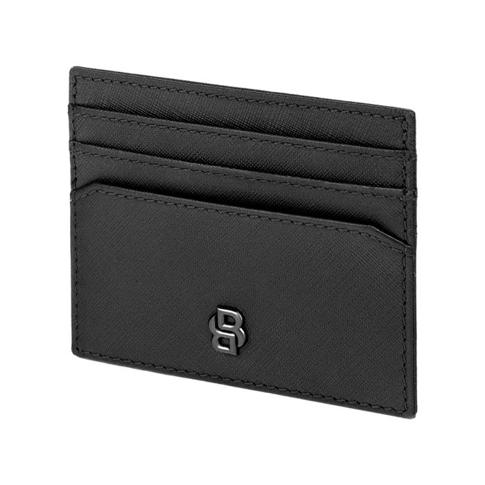 Δερμάτινη Καρτοθήκη BOSS Double B Saffiano Black Μαύρο SKU-86153