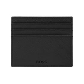 Δερμάτινη Καρτοθήκη BOSS Double B Saffiano Black Μαύρο SKU-86153