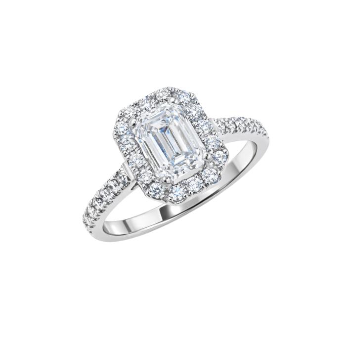 Δαχτυλίδι με Lab Grown Διαμάντια σε Λευκόχρυσο K14 SKU-86065