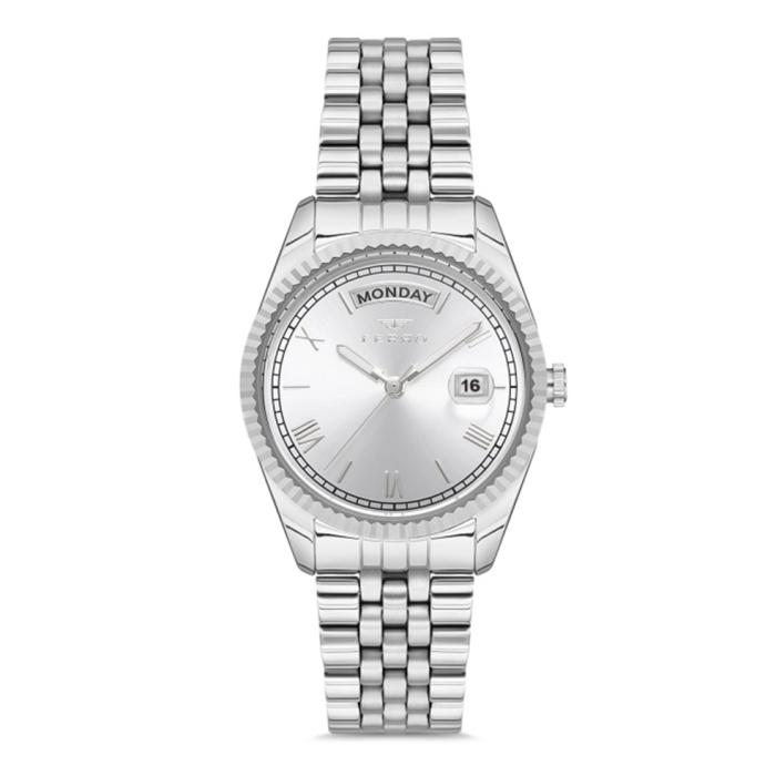 Γυναικείο Ρολόι FERRO με Ασημί Μπρασελέ SKU-86541