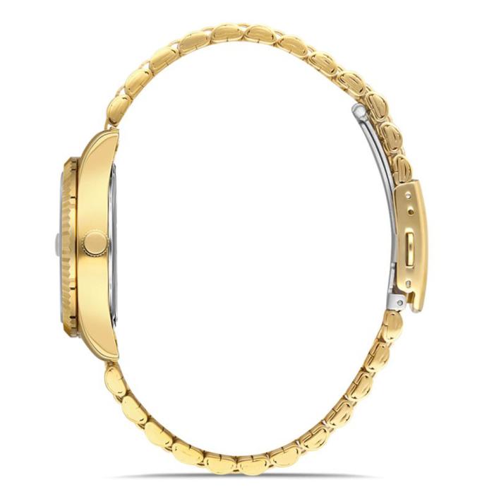 Γυναικείο Ρολόι FERRO με Ασημι Καντράν & Χρυσό Μπρασελέ SKU-86523