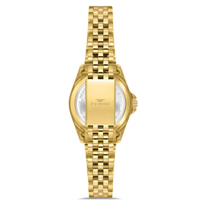 Γυναικείο Ρολόι FERRO με Χρυσό Μπρασελέ SKU-86526