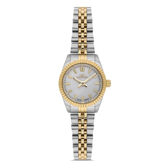 Γυναικείο Ρολόι FERRO με Δίχρωμο Μπρασελέ SKU-86535