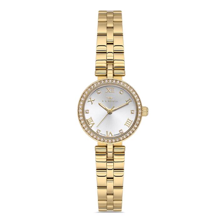 Γυναικείο Ρολόι FERRO με Χρυσό Μπρασελέ SKU-86534