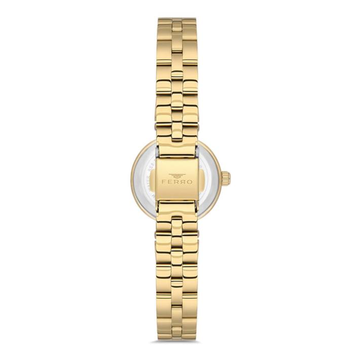 Γυναικείο Ρολόι FERRO με Χρυσό Μπρασελέ SKU-86534