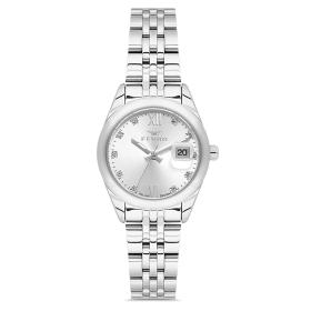 Γυναικείο Ρολόι FERRO με Ασημί Καντράν SKU-86530