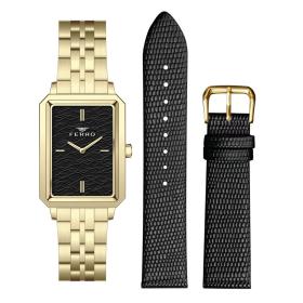 Γυναικείο Ρολόι FERRO με Χρυσό Μπρασελέ & Λουράκι ΣΕΤ SKU-86539