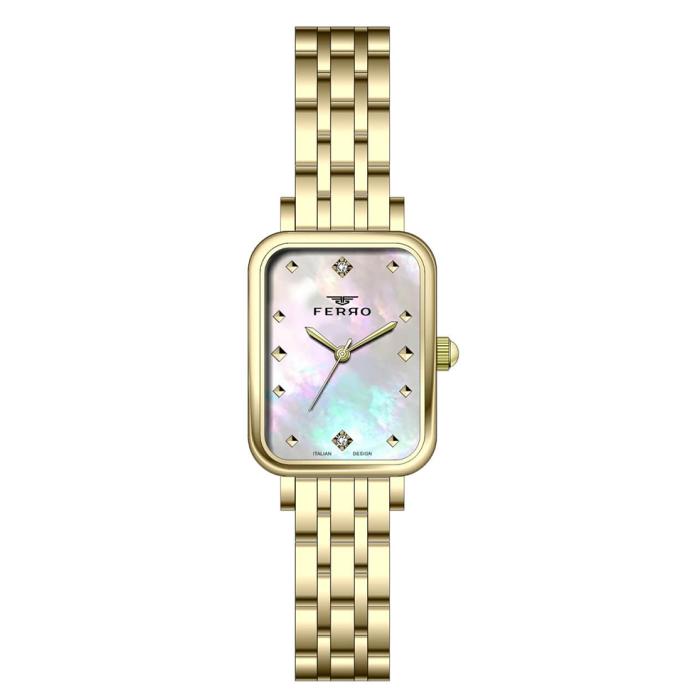 Γυναικείο Ρολόι FERRO με Χρυσό Μπρασελέ SKU-86525