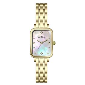 Γυναικείο Ρολόι FERRO με Χρυσό Μπρασελέ SKU-86525