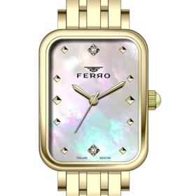 Γυναικείο Ρολόι FERRO με Χρυσό Μπρασελέ SKU-86525