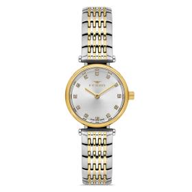 Γυναικείο Ρολόι FERRO με Δίχρωμο Μπρασελέ SKU-86537