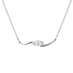 Γυναικείο Κολιέ Ασήμι 925° με Λευκό Ζιργκόν SKU-86607