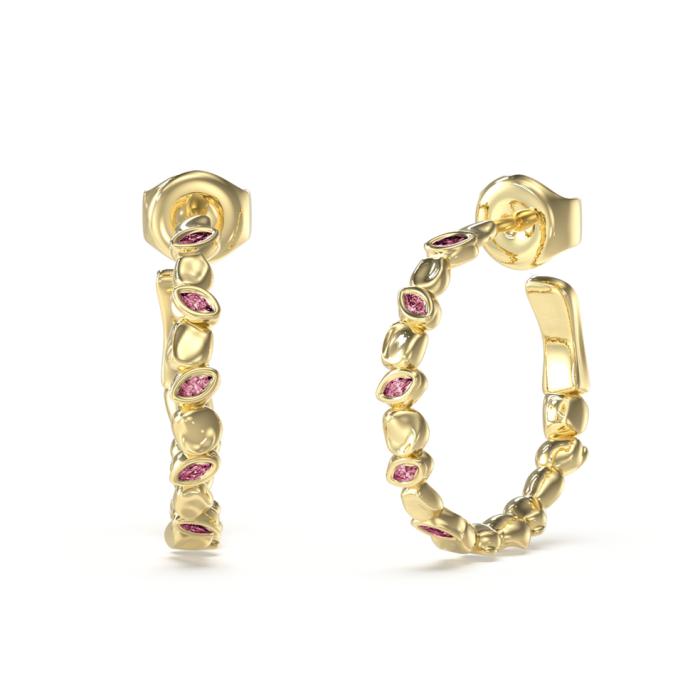 Σκουλαρίκια Κρίκοι GUESS Panarea από Ανοξείδωτο Ατσάλι & Ζιργκόν SKU-86081