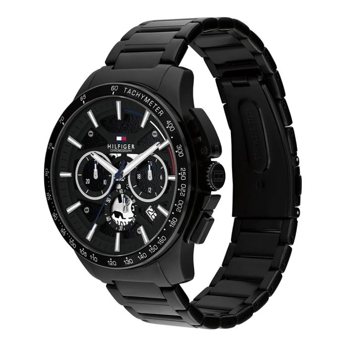 Ανδρικό Ρολόι TOMMY HILFIGER Bank με Μαύρο Καντράν SKU-86387
