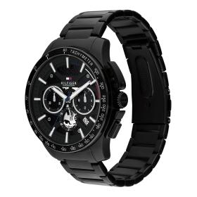 Ανδρικό Ρολόι TOMMY HILFIGER Bank με Μαύρο Καντράν SKU-86387